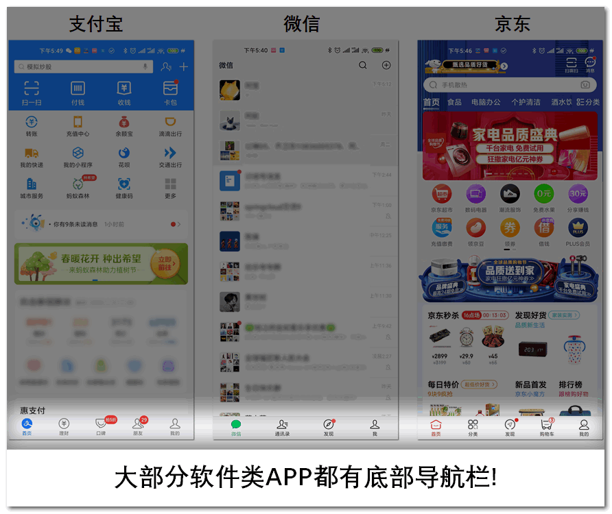 Flutter 底部导航栏 / BottomNavigationBar