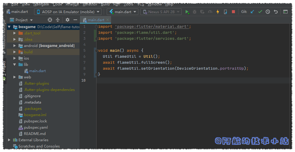 Flutter 游戏开发(flame) 00 Flame介绍