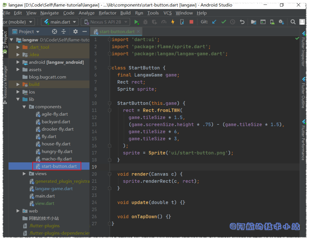 Flutter 游戏开发(flame) 03 界面和弹窗(3/5)