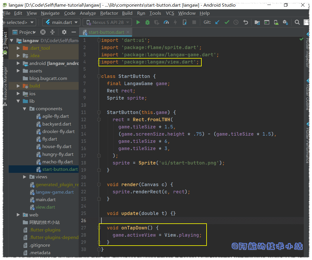 Flutter 游戏开发(flame) 03 界面和弹窗(3/5)